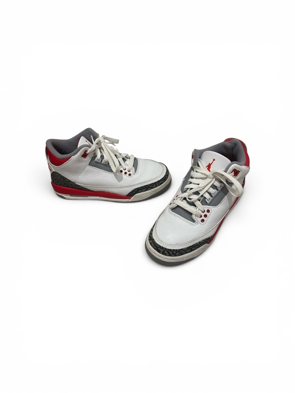 Jordan White/Red/Gray Retro Basketball Sneakers